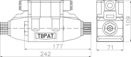 HD-G03 LW terminal box AC valve overall dimensions and weight drawing