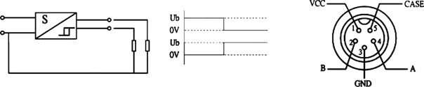HD-G06 LVDT safety valve connector wiring diagram with VCC signal and ground pins