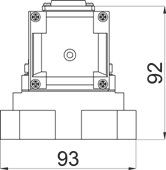 TAI-HUEI AD15 pneumatic directional valve body dimension drawing
