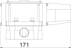 TAI-HUEI AS25 pneumatic directional valve body dimension drawing