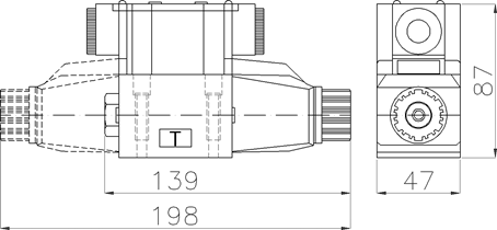 HD-G02 M4 circular (M12-4PIN) AC valve installation reference drawing