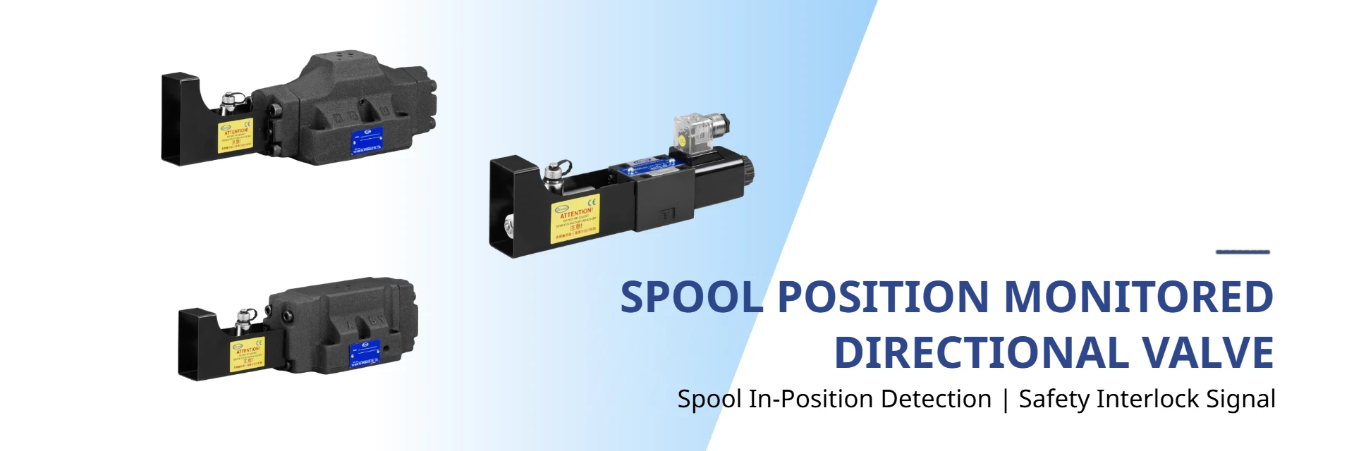 Spool position monitored directional valves
